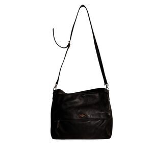 Kate Spade Large Black Leather Crossbody-Shoulder Bag Pebble Leather. Lined.